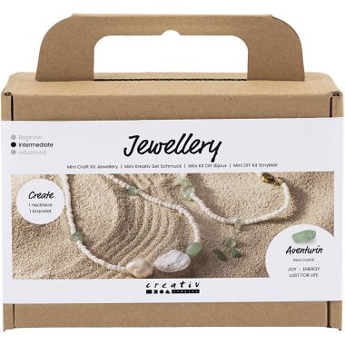 CREATIV COMPANY | Mini Craft Kit Jewellery – Aventurine Necklace and Bracelet 1 pack