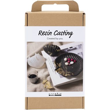CREATIV LAB | Craft Kit Resin Casting – Mussel – Black, Gold 1 pack