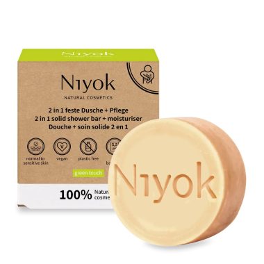 NIYOK | Στερεό Αφρόλουτρο & Ενυδάτωση Green Touch 80 g