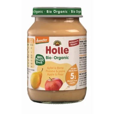 HOLLE | Βρεφικό Γεύμα με Μήλο & Αχλάδι 5m+ 190g