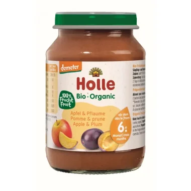 HOLLE | Βρεφικό Γεύμα με Μήλο & Δαμάσκηνο 6m+ 190g