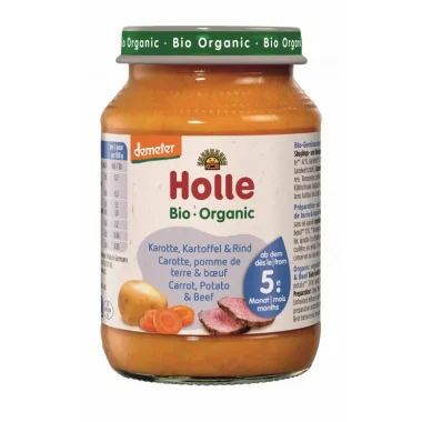 HOLLE | Βρεφικό Γεύμα με Καρότο, Πατάτα & Μοσχαράκι 5m+ 190g