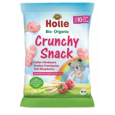 HOLLE | Crunchy Snack με Βρώμη & Σμέουρο 10m+ 30g