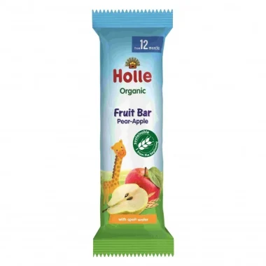 HOLLE | Μπάρα Φρούτων Αχλάδι – Μήλο 12m+ 25g